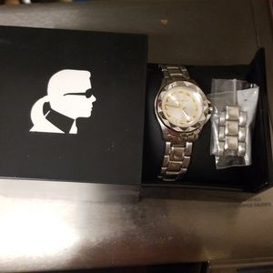 Karl Lagerfeld woman's watch silver and gold